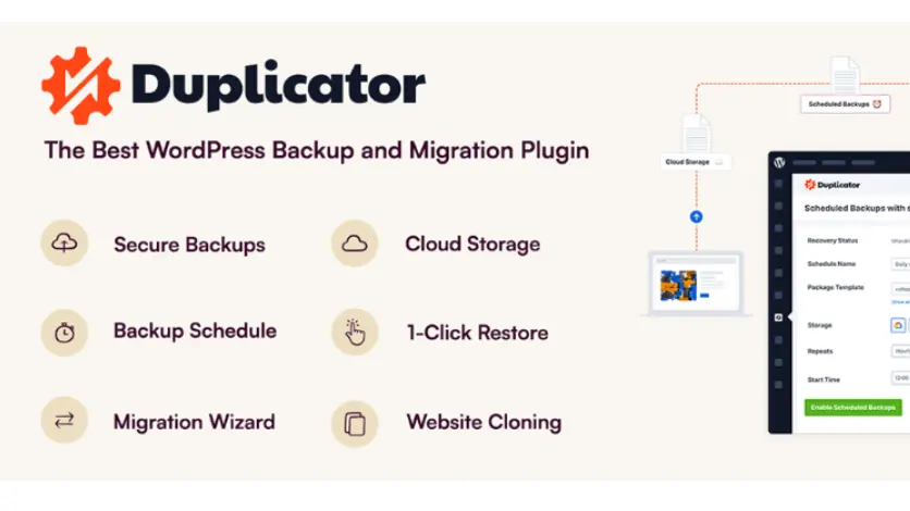 Duplicator WordPress backup plugin