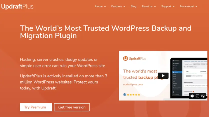 UpdraftPlus WordPress backup plugin