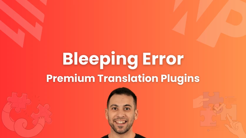 bleeping error premium Translation plugins