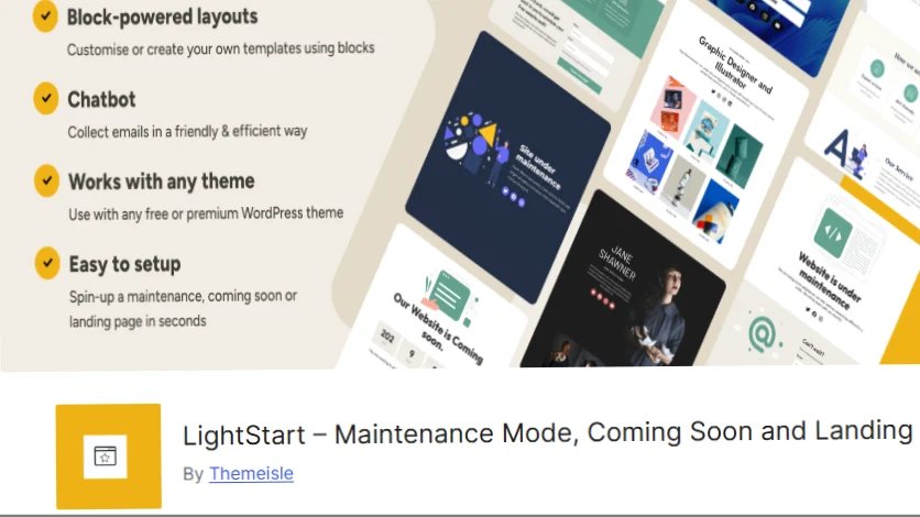 7 Best WordPress Maintenance Mode Plugins 2025 1 LightStart Image