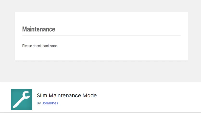 7 Best WordPress Maintenance Mode Plugins 2025 2 Slim Maintenance Mode Image