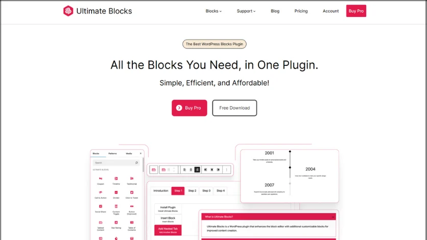 7 Best WordPress Editor Plugins In 2025 5 Ultimate Blocks Image