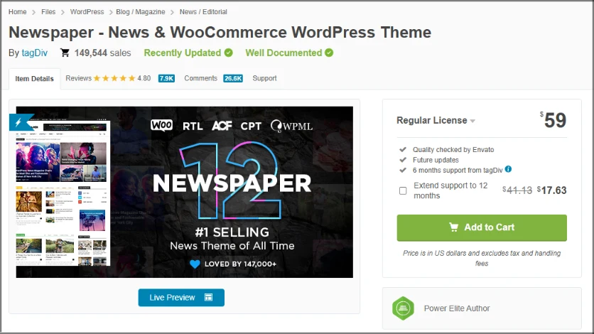7 Best WordPress Blog Themes In 2025 7 Newspaper Image